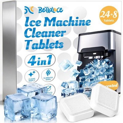Cleaner Machine Tablets 32 Pack Descaler Nickel Safe Bellaluce Ice Portable