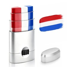 Red White Blue Face  Body Paint Stick, Sports Eye 2.87x1.45 Inch, 01- USA