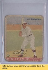 1933 Goudey Big League Chewing Gum R319 Al Simmons #35 HOF READ d0u