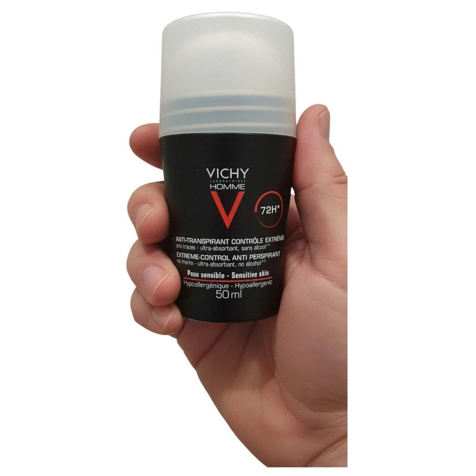Vichy Homme Extreme-Control Antitranspirante 72H - Piel sensible (paquete de 2) 2x50 ml Foto 4 de 4