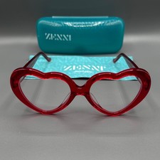 Zenni Heart Shaped Glasses Red Clear Plastic Frame Accessory 50-18-143