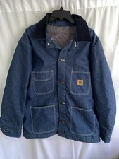 Vintage Big Ben By Wrangler Denim Jacket Blanket Lined Chore USA Made Mens 24x30