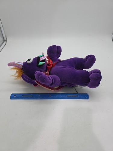 Vintage Dan Dee One Eyed One Horn Flying Purple People Eater Plush Works! - Picture 4 of 4