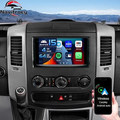 4+64G Android 15 Autoradio Carplay Navi Für Mercedes Benz Sprinter W906 2006-17