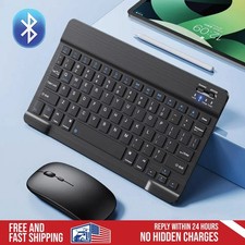 10inch Bluetooth Wireless Keyboard Rechargeable For Mobile Phones Tablet Russian