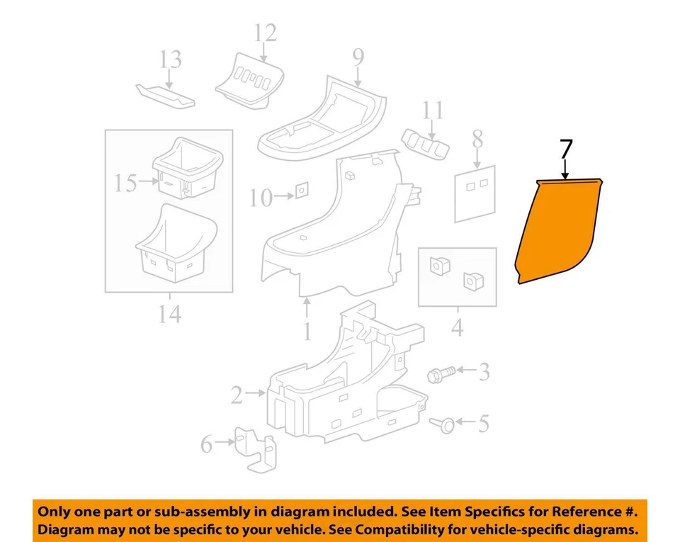 ADEQUADO PARA 2008-2010 CHEVROLET HHR EXTENSÃO ASM F/FLR CNSL * 25860302 - NOVO FABRICANTE DE EQUIPAMENTO ORIGINAL - Imagem 2 de 3