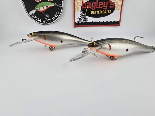 (2) Vintage Bagley Balsa BANG-O-B6 Lot DB06-TS Tennessee Shad, New! 