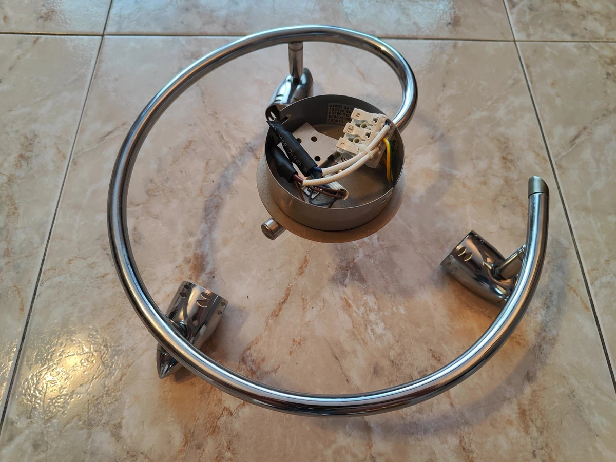 Lampara moderna de acero inoxidable de 3 luces