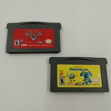 Disney Pixar Monsters Inc Cars Nintendo Game Boy Advance GBA Cartridges Tested L