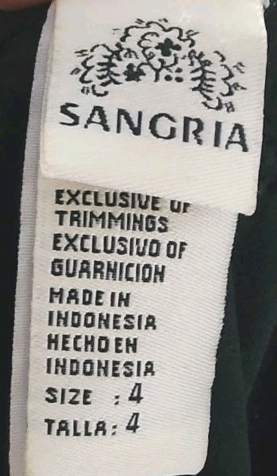 Vestido de vacaciones Sangría negro sin mangas talla 4 superposición transparente con detalle de secuencias Foto 2 de 4