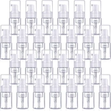 50 Pack 1oz Foam Pump Bottles Refillable Travel Dispenser Lash Shampoo Cosmetics