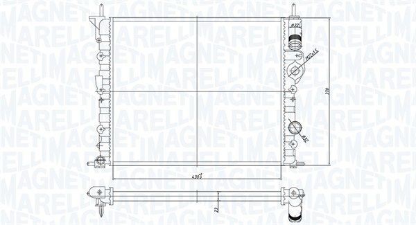 Magneti Marelli KüHler, MotorküHlung 350213194700 FüR Dacia Renault-image