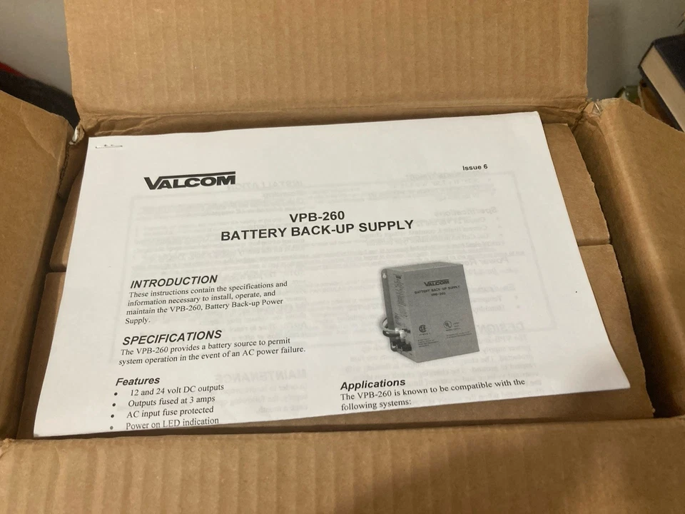 Batería de respaldo Valcom VPB-260 Foto 3 de 4