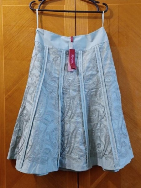 Women Monsoon Skirt Gold Cotton 38