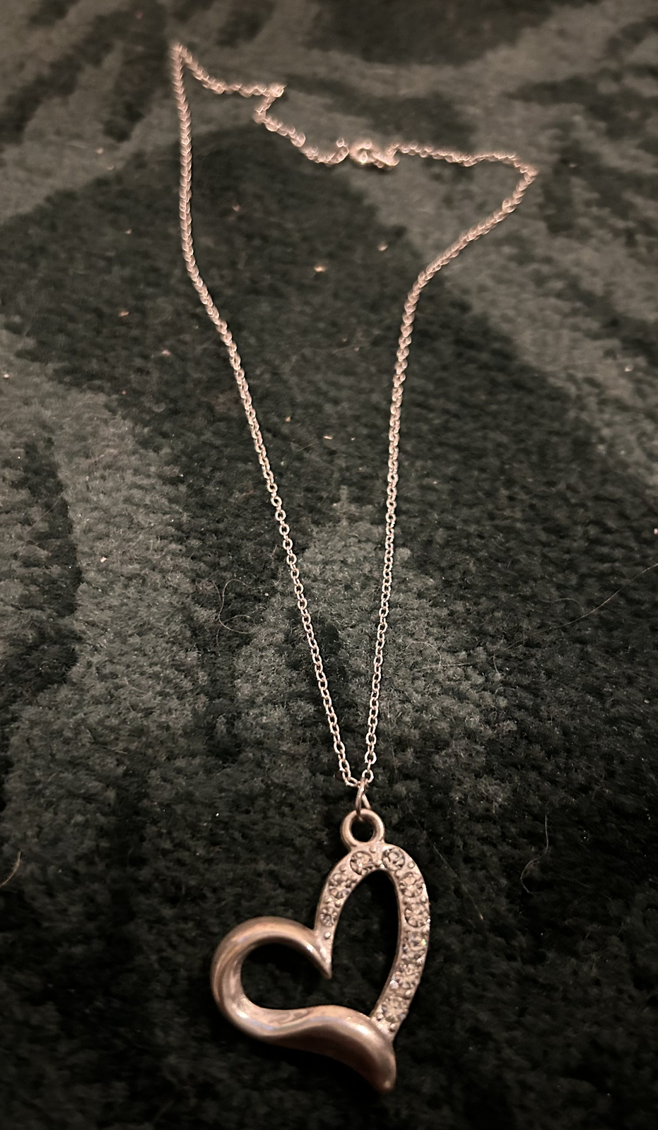 Silver Coloured Heart Necklace eBay