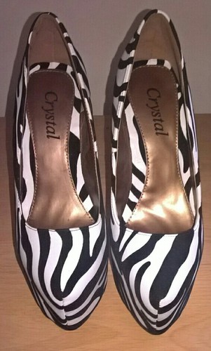 mozzafiato zebra stampa Nuovissimo alti pole velluto dancing tacchi partito PgqS1w