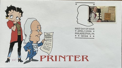 Betty Boop 4023 Benjamín Franklin Printer