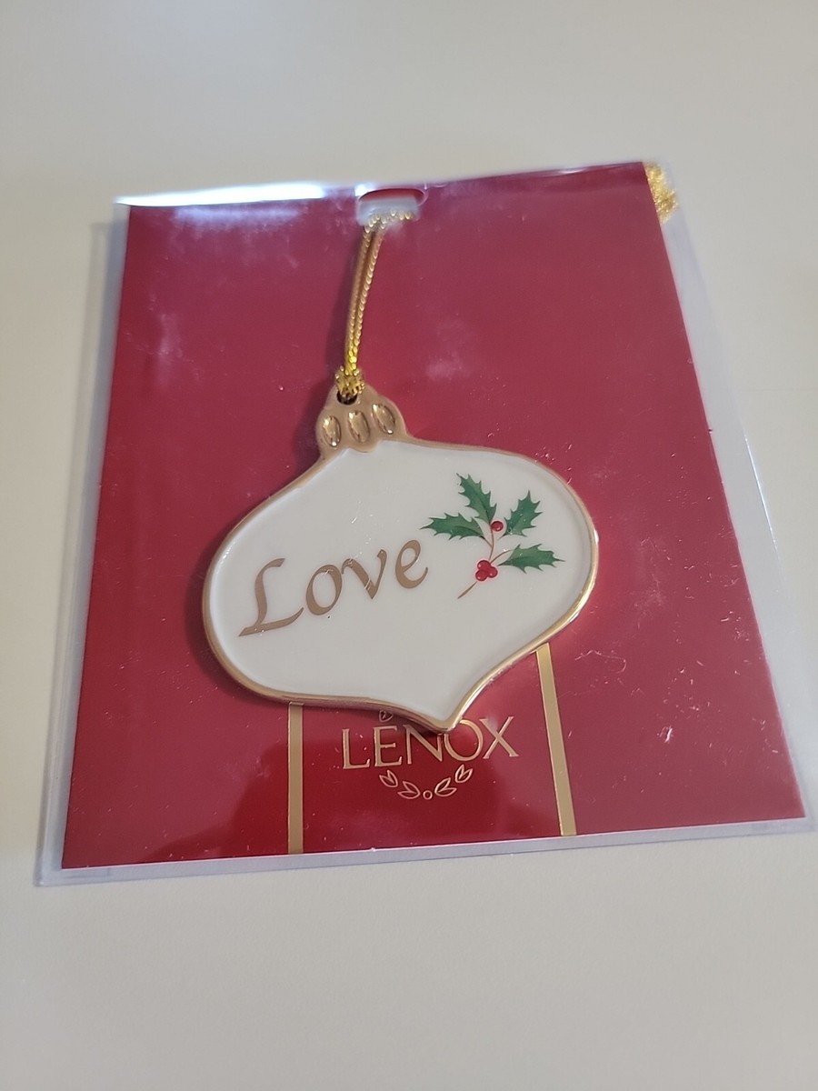 LENOX HOLIDAY Sale🎄☃️LOVE SENTIMENT ORNAMENT CHARM NEW | eBay