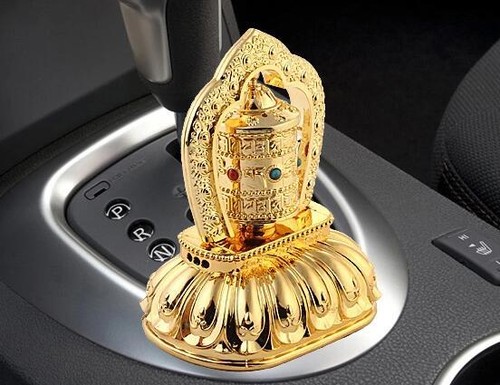 Battery or Solar Power Alloy Prayer Spinning Scriptures Wheel Buddhist Feng Shui - Bild 1 von 10