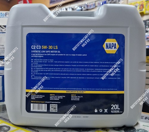 NAPA 5W-30 C2 C3 LS Fully Synthetic Low Ash Engine Oil 20 Litres C3 MB AUDI VW - Picture 2 of 9
