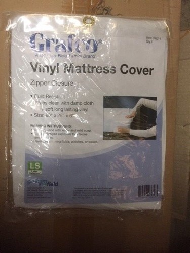 Grafco Plastic Mattress Covers 80" x 36" x 6 "PVC Plastic For Twin Size Mattress