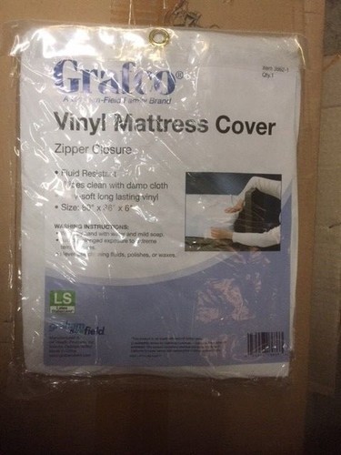 Grafco Plastic Mattress Covers 80" x 36" x 6 "PVC Plastic For Twin Size Mattress - Afbeelding 1 van 1