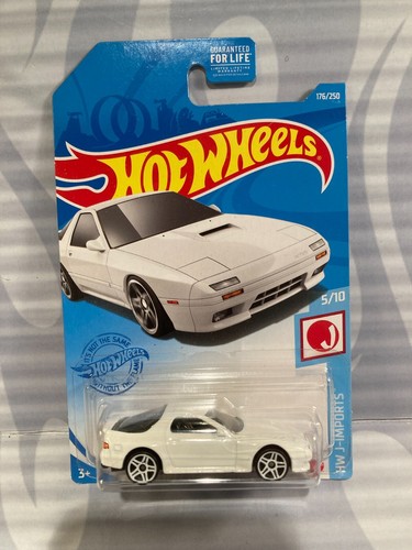 2021 HOT WHEELS ''J-IMPORTS'' #176 = `89 MAZDA SAVANNA RX-7 FC35 = WHITE us