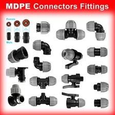 WATER PIPE Reducing Connector MDPE Plastic Compression Fitting 25mm 1/2" 3/4" 1"