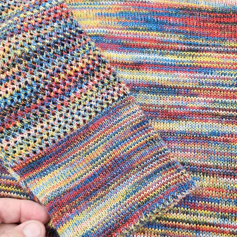 Suéter Púrpura Multicolor John Paul Richard Manga Larga Pullover Boho Para Mujer Foto 3 de 4