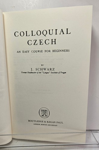 Umgangssprachlich Tschechisch Ein einfacher Kurs für Anfänger J. Schwarz Taschenbuch 1980 - Bild 3 von 5
