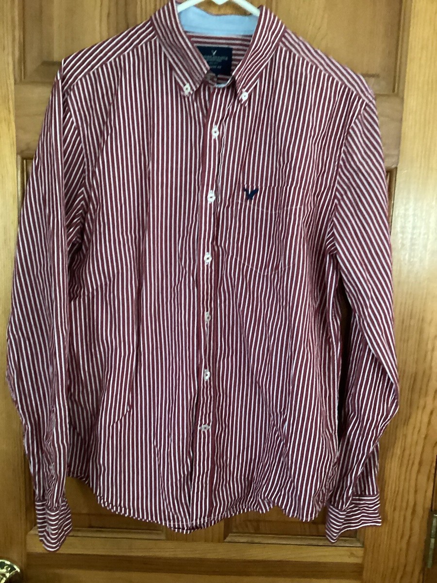 American Eagle Men's Long Sleeve Dress Shirt Striped Size Medium | eBay American Eagle Men's Long Sleeve Dress Shirt Striped Size Medium | eBay