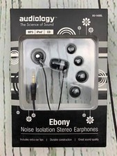 In Ear Stereo Earphones for MP3 Players 3.5mm Black Wired