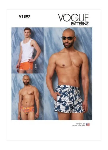 Mens swim shorts sewing cheap pattern