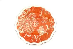 Pier-1-Maribeth-Ironstone-Plate-9-Inch-Floral-Design-Salad-Collector