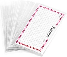 Clear 3x5 Inch Recipe Card Cover,index Card Sleeve,100 Pack Recipe Card Protecto