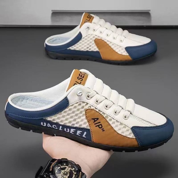 Verano Para hombres Media Zapatillas Moda Nuevo Informal Zapato Antideslizante Zapatilla Zapatos Hombre