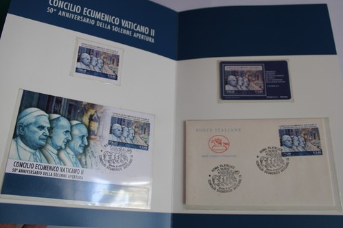 L68-FOLDER CONCILIO ECUMENICO VATICANO II -FRANCOBOLLO ITALIA REPUBBLICA BUSTA - Foto 2 di 3