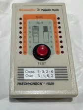 WEIDMULLER PALADIN TOOLS PATCH CHECK 1529 RJ45 RJ11 TESTER with PROTECTIVE CASE