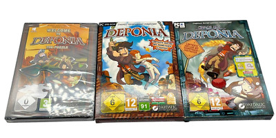 Chaos auf Deponia Welcome to Deponia PC limitierte Auflage NEU Bundle 3er Set