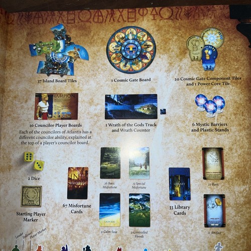 Atlantis Rising Board Game Second Edition LNC! 100% Complete - Picture 5 of 6