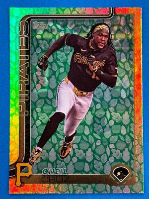 2025 Topps Easter Holiday Green Leaf Foil Egg Tin SP #284 Oneil Cruz Pirates