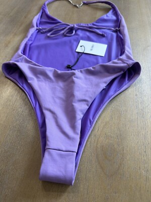The Attico One Piece Swimsuit Backless Cheeky Bottom Halter