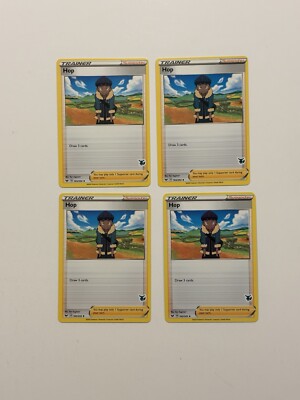 4x Hop 165/202  Eevee Stamped Variant Pokemon NM Sword & Shield Playset E
