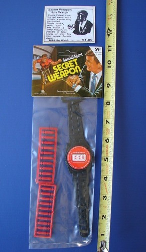 1970's Comic Book Mail Order Special Agent Toy Watch shoots plastic bullets NOS - Picture 3 of 7