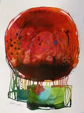 Original ABSTRACT Expressionism Painting Watercolor John Williams art JMW Raw