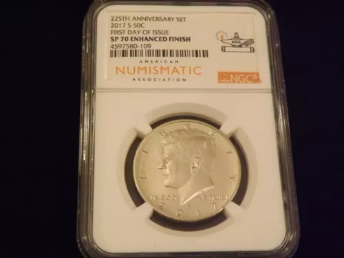 2017-S   Half Dollar  First Day Of Issue     ENHANCED        NGC  SP 70