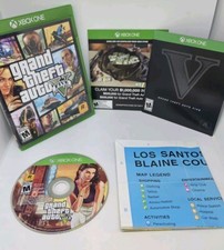 Grand Theft Auto V- FIVE (Xbox One, 2014) GAME, CASE, INSERTS/MANUALS And MAP