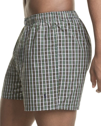 Polo Ralph Lauren Men’s Boxers Lightweight Cotton Classic Fit Green Plaid S NWT - Picture 2 of 3