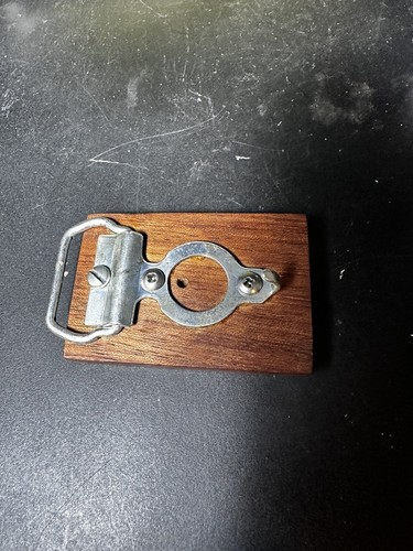 Vintage Wood Belt Buckle Hand Made (z49) - Picture 2 of 3