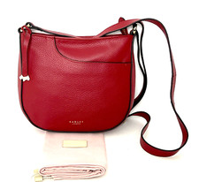 Radley London Pockets Cross Body Bag Shoulder Bag Sml-Medium Red Leather RRP 199